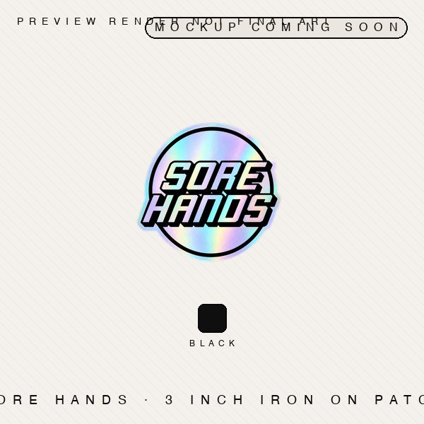 Embroidered Iron On Patch preview mockup